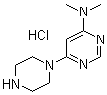 N,N-Dimethyl-6-(1-piperazinyl)-4-pyrimidinamine hydrochloride molecular structure (CAS 1185310-57-9)