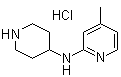 structure of CAS# 1185310-83-1, 4-Methyl-N-4-piperidinyl-2-pyridinamine hydrochloride
