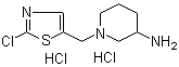 1-[(2-Chloro-5-thiazolyl)methyl]-3-piperidinamine hydrochloride molecular structure (CAS 1185311-97-0)