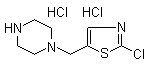 structure of CAS# 1185312-01-9, 1-[(2-Chloro-5-thiazolyl)methyl]piperazine hydrochloride