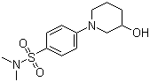 4-(3-Hydroxy-1-piperidinyl)-N,N-dimethylbenzenesulfonamide molecular structure (CAS 1185313-49-8)