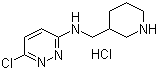 6-Chloro-N-(3-piperidinylmethyl)-3-pyridazinamine hydrochloride molecular structure (CAS 1185313-84-1)