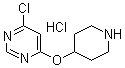 4-Chloro-6-(4-piperidinyloxy)pyrimidine hydrochloride molecular structure (CAS 1185314-18-4)