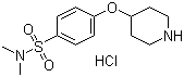 结构式 CAS# 1185317-97-8, N,N-二甲基-4-(4-哌啶基氧基)苯磺酰胺盐酸盐
