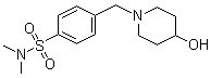 structure of CAS# 1185318-35-7, 4-[(4-Hydroxy-1-piperidinyl)methyl]-N,N-dimethylbenzenesulfonamide