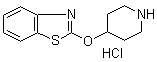 structure of CAS# 1185319-37-2, 2-(4-Piperidinyloxy)benzothiazole hydrochloride
