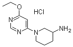 structure of CAS# 1185319-56-5, 1-(6-Ethoxy-4-pyrimidinyl)-3-piperidinamine hydrochloride