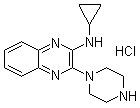 N-Cyclopropyl-3-(1-piperazinyl)-2-quinoxalinamine hydrochloride molecular structure (CAS 1185319-93-0)