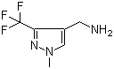 1-Methyl-3-(trifluoromethyl)-1H-pyrazole-4-methanamine molecular structure (CAS 1185532-72-2)