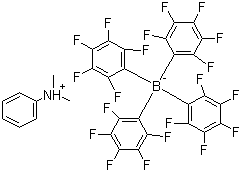 Dimethylanilinium tetrakis(pentafluorophenyl)borate molecular structure (CAS 118612-00-3)