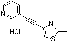 3-[2-(2-Methyl-4-thiazolyl)ethynyl]pyridine hydrochloride (1:1) molecular structure (CAS 1186195-60-7)