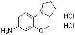 structure of CAS# 1186663-17-1, 3-Methoxy-4-(1-pyrrolidinyl)benzenamine hydrochloride (1:2)