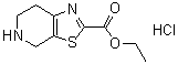 4,5,6,7-Tetrahydrothiazolo[5,4-c]pyridine-2-carboxylic acid ethyl ester hydrochloride molecular structure (CAS 1186663-33-1)
