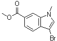 structure of CAS# 1186663-45-5, 3-Bromo-1-methyl-1H-indole-6-carboxylic acid methyl ester
