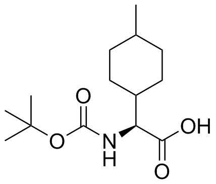 (S)-2-((tert-butoxycarbonyl)amino)-2-((1r,4S)-4-methylcyclohexyl)acetic acid molecular structure (CAS 1187224-06-1)