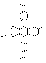 structure of CAS# 1187763-68-3, 2,6-Dibromo-9,10-bis[4-(1,1-dimethylethyl)phenyl]anthracene