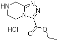structure of CAS# 1187830-58-5, 5,6,7,8-Tetrahydro-1,2,4-triazolo[4,3-a]pyrazine-3-carboxylic acid ethyl ester hydrochloride