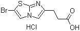 2-Bromoimidazo[2,1-b]thiazole-6-propanoic acid hydrochloride molecular structure (CAS 1187830-80-3)