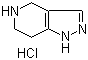 structure of CAS# 1187830-85-8, 4,5,6,7-Tetrahydro-1H-pyrazolo[4,3-c]pyridine hydrochloride