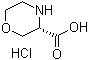 (3S)-3-Morpholinecarboxylic acid hydrochloride (1:1) molecular structure (CAS 1187929-04-9)