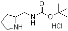 2-tert-Butoxycarbonylaminomethylpyrrolidine hydrochloride molecular structure (CAS 1188263-71-9)