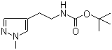 结构式 CAS# 1188264-99-4, 2-(1-甲基-1H-吡唑-4-基)乙基氨基甲酸叔丁酯