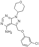 3-[(3-Chlorophenoxy)methyl]-1-(tetrahydro-2H-pyran-4-yl)-1H-pyrazolo[3,4-d]pyrimidin-4-amine molecular structure (CAS 1188296-52-7)
