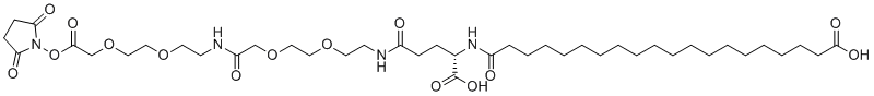 C20-GLU-AEEA-AEEA-OSU molecular structure (CAS 1188328-38-2)