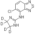 5-Chloro-N-(4,5-dihydro-d<sub>2</sub>-1H-imidazol-2-yl-4,5-d<sub>2</sub>)-2,1,3-benzothiadiazol-4-amine molecular structure (CAS 1188331-19-2)
