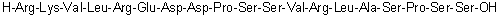 L-Arginyl-L-lysyl-L-valyl-L-leucyl-L-arginyl-L-alpha-glutamyl-L-alpha-aspartyl-L-alpha-aspartyl-L-prolyl-L-seryl-L-seryl-L-valyl-L-arginyl-L-leucyl-L-alanyl-L-seryl-L-prolyl-L-seryl-L-serine molecular structure (CAS 1188513-40-7)