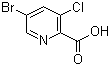 结构式 CAS# 1189513-51-6, 5-溴-3-氯吡啶-2-羧酸