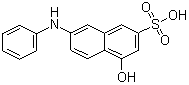 structure of CAS# 119-40-4, 7-Anilino-4-hydroxy-2-naphthalenesulfonic acid;4-Hydroxy-7-(phenylamino)-2-naphthalenesulfonic acid; 7-Anilino-4-hydroxynaphthalene-2-sulphonic acid