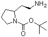(S)-1-N-叔丁氧羰基-2-(氨基乙基)吡咯烷分子结构 (CAS 119020-01-8)