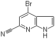 4-Bromo-1H-pyrrolo[2,3-b]pyridine-6-carbonitrile molecular structure (CAS 1190310-18-9)