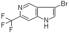 3-Bromo-6-(trifluoromethyl)-1H-pyrrolo[3,2-c]pyridine molecular structure (CAS 1190315-61-7)