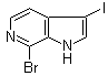 structure of CAS# 1190318-20-7, 7-Bromo-3-iodo-1H-pyrrolo[2,3-c]pyridine