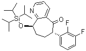 (6S,9R)-6-(2,3-Difluorophenyl)-6,7,8,9-tetrahydro-9-[[tris(1-methylethyl)silyl]oxy]-5H-cyclohepta[b]pyridin-5-one molecular structure (CAS 1190363-46-2)