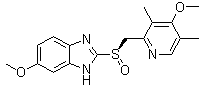 (R)-6-Methoxy-2-[[(4-methoxy-3,5-dimethyl-2-pyridyl)methyl]sulfinyl]-1H-benzimidazole molecular structure (CAS 119141-89-8)