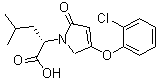 (alphaS)-4-(2-Chlorophenoxy)-2,5-dihydro-alpha-(2-methylpropyl)-2-oxo-1H-pyrrole-1-acetic acid molecular structure (CAS 1191997-64-4)