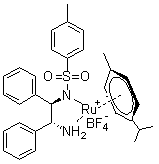 [[(1R,2R)-2-Amino-1,2-diphenylethyl](4-toluenesulfonyl)amido](p-cymene)ruthenium(II) tetrafluoroborate molecular structure (CAS 1192483-03-6)