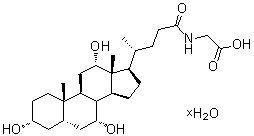 结构式 CAS# 1192657-83-2, 甘氨胆酸水合物