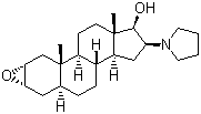 structure of CAS# 119302-19-1, 2a,3a-Epoxy-16b-(1-pyrrolidinyl)-5a-androstan-17b-ol;(2a,3a,5a,16b,17b)-2,3-Epoxy-16-(1-pyrrolidinyl)androstan-17-ol