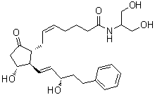 结构式 CAS# 1193782-16-9, (5Z)-N-[2-羟基-1-(羟基甲基)乙基]-7-[(1R,2R,3R)-3-羟基-2-[(1E,3S)-3-羟基-5-苯基-1-戊烯-1-基]-5-氧代环戊基]-5-庚烯酰胺