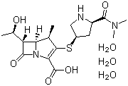 Meropenem trihydrate molecular structure (CAS 119478-56-7)