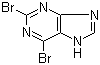2,6-二溴嘌呤分子结构 (CAS 1196-41-4)