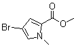structure of CAS# 1196-90-3, 4-Bromo-1-methyl-1H-pyrrole-2-carboxylic acid methyl ester;Methyl 4-bromo-N-methyl-2-pyrrolecarboxylate