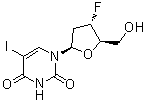 2',3'-Dideoxy-3'-fluoro-5-iodouridine molecular structure (CAS 119644-23-4)