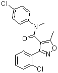3-(2-Chlorophenyl)-N-(4-chlorophenyl)-N,5-dimethyl-4-isoxazolecarboxamide molecular structure (CAS 1197300-24-5)