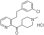 (1-Methyl-4-piperidinyl)[3-[2-(3-chlorophenyl)ethyl]pyridinyl]methanone hydrochloride molecular structure (CAS 119770-60-4)