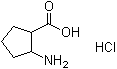 structure of CAS# 1198283-36-1, 2-Aminocyclopentanecarboxylic acid hydrochloride (1:1)